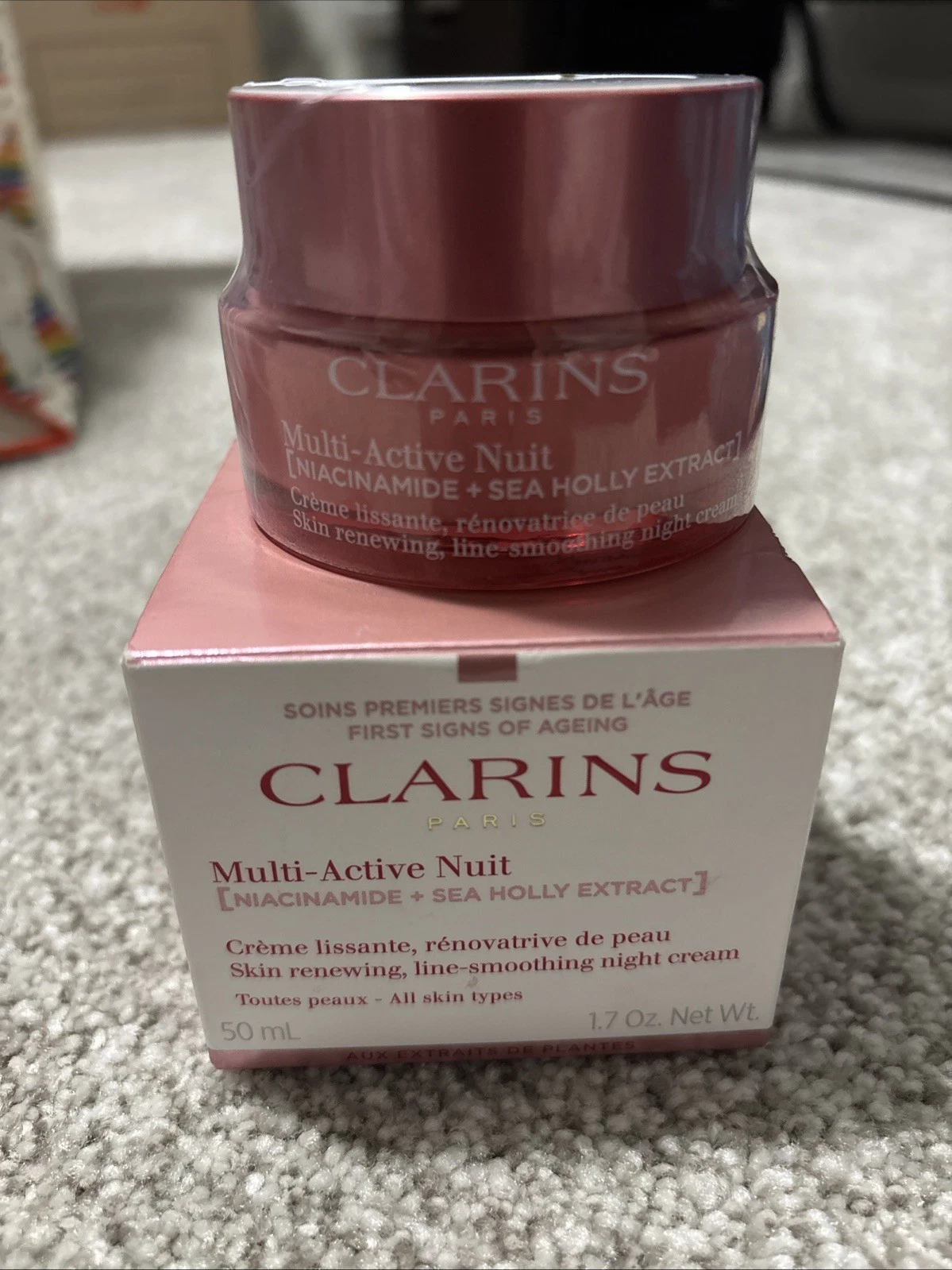 Clarins Multi-Active Nuit Skin Renewing Night Cream Niacinamide 1.7oz NIB Sealed