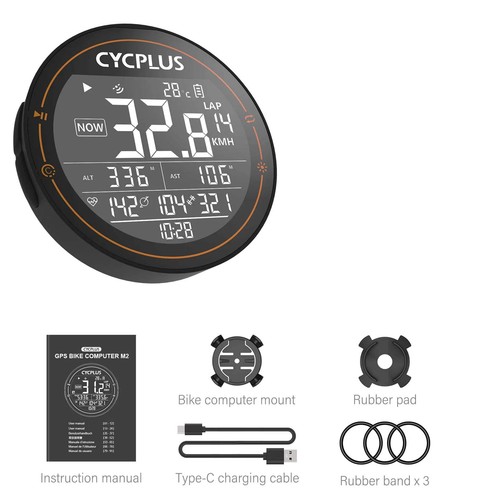 CYCPLUS M2 GPS Bici Computer Wireless ANT+ Bluetooth Tachimetro Impermeabile - Foto 7 di 7