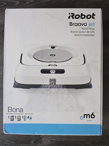 🔥 BRAND NEW SEALED👀 WHITE iROBOT BRAAVA JET M6 M6110 Wi-Fi CONNECTED ROBOT MOP - Picture 1 of 4