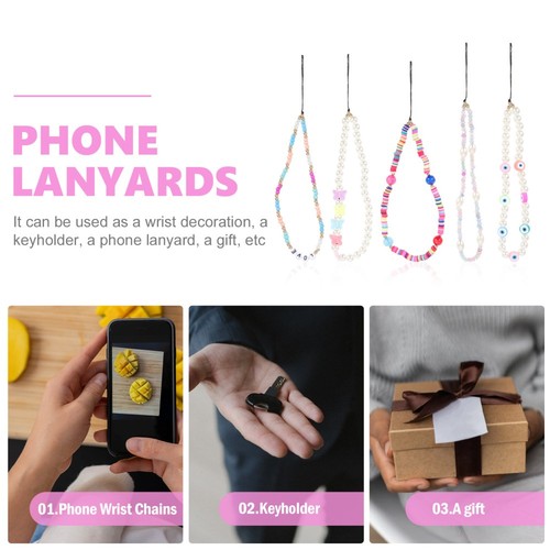 5 Pcs Mobiltelefon Lanyard Perlenkette Für Handy Handyanhänger Zum Aufhängen - 第 4/12 張圖片
