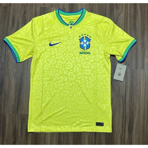 Nike Brazil Home Soccer Jersey World Cup Qatar 2022 Yellow (DN0680-741) Men Sz S