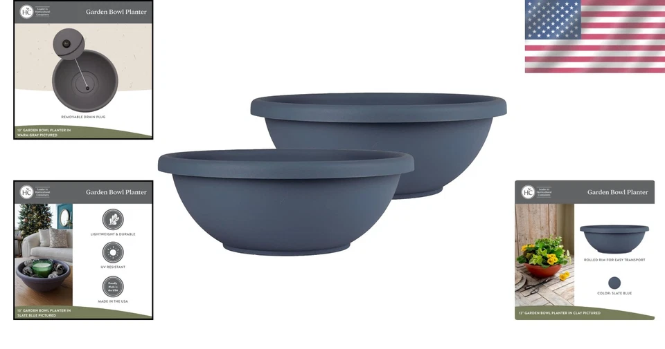 室内室外防紫外线花盆,2 件装 — 第 2/4 张图片