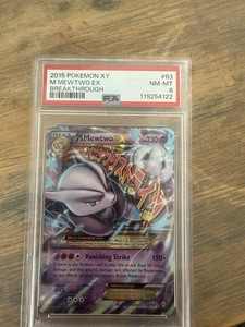 M Mewtwo EX 63/162 Breakthrough PSA 8 NM-MT
