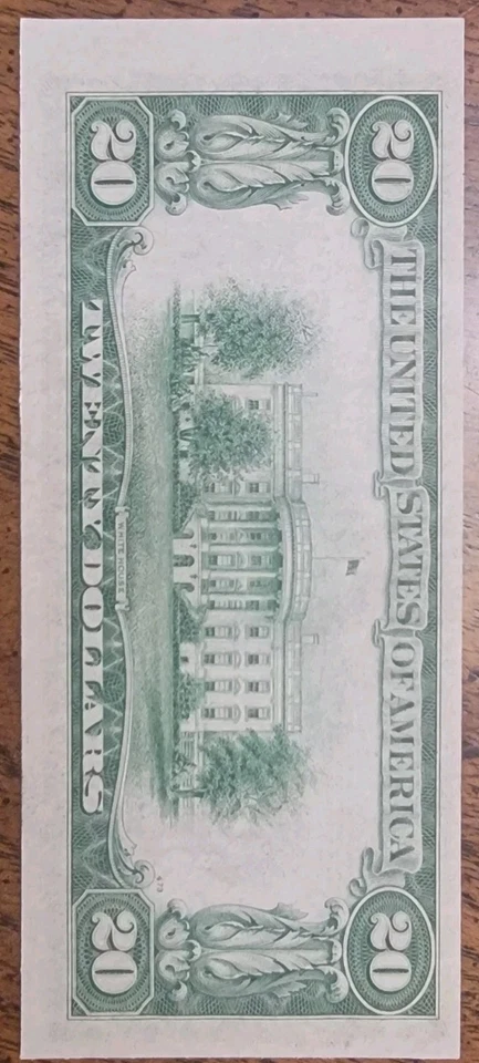 Miss Cut Error $20 Federal Reserve Note 1934C Series NY Gem Crisp Uncirculated   - Image 2 of 3