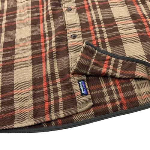Patagonia Fjord Loft Mens Blanket Shirt Jacket Organic Cotton Brown Plaid $149 - Picture 6 of 7