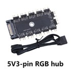 11 in 1 MultiPortS ARGB LED Hub For Consistent Lighting Across 5V 3pin Devices
