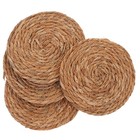  4 Pcs Platzdeckchen Rattan Tischsets Seegras Außen -Placematen Hölzerne Taschen