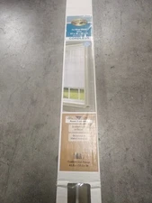 CUSTOM CUT Hampton Bay 1″ Cordless Room Darkening White Vinyl Blinds - Open Box