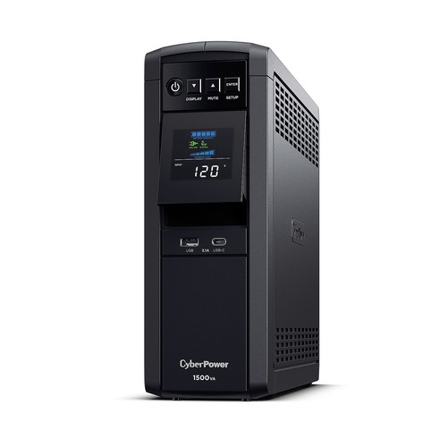 CyberPower PFC Sinewave 1500VA UPS 12-Outlets Black (CP1500PFCLCD) - Picture 2 of 7