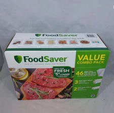 FoodSaver Special Value Vacuum Seal Combo Pack 8" & 11" Rolls 46 Pre-Cut Qt Bags