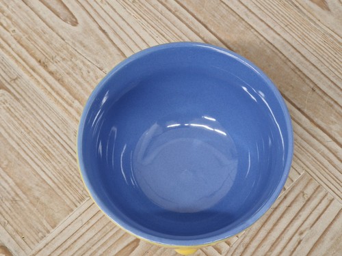 Cuenco de cereales vintage divertido para desayuno amarillo/azul de Trade Winds - Imagen 5 de 6