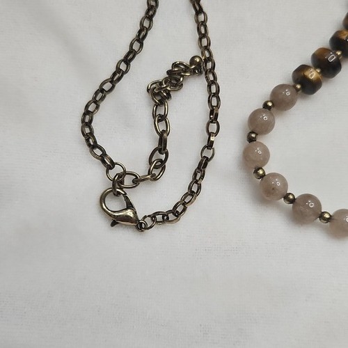 Collar largo con borla de cadena de ágata ojo de tigre piedras preciosas naturales para mujer nuevo sin etiquetas - Imagen 6 de 9