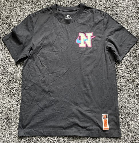 Nike Shirt Men's Med Black Neon Graphic Swoosh Winged Air Force Angel FD1320-060 - Picture 1 of 8
