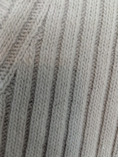 H&M Ribbed Knit V Neck Oversized Loose Sweater Vest Size XS Taupe Beige Cream - Picture 7 of 14