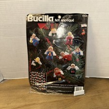 Bucilla Felt Applique Ornament Kit Christmas ANGELS  #83628 - Makes 49