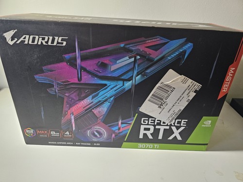 Gigabyte RTX 3070 Ti AORUS Master 8GB 256-Bit GDDR6X PCI-E 4.0 GPU NEVER USED! - Picture 1 of 6