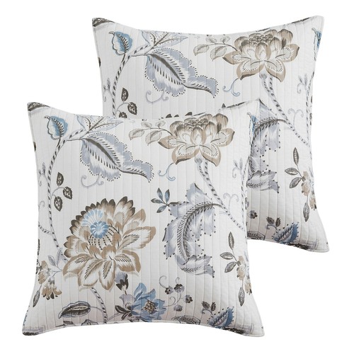 Malaney Neutral Blue Euro Sham Set of 2 - Levtex Home