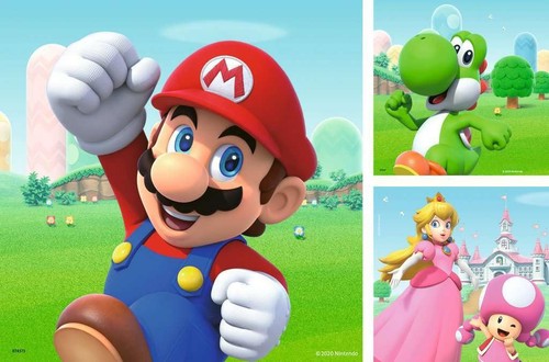 Super Mario Puzzle Set 3 Stück Lernspiele für Kinder ab 5 Jahren - Bild 2 von 5