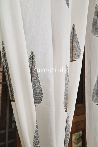 Indian Hand Block Print Curtains, Set of 2, Boho Decor, Housewarming Gift - Picture 6 of 8