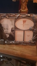 Silver Pewter 4 Collage Photo Picture Frame Baby Toddler Child Nursery