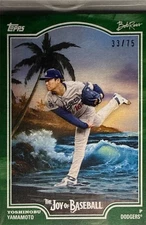 2025 Topps X Bob Ross the Joy of Baseball - Yoshinobu Yamamoto #11 Sap Green /75