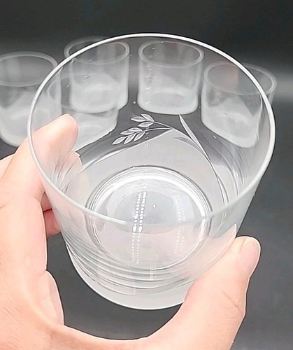 Set Of 6 Bohemian Crystal Frosted & Etched Whiskey Glasses "BEAUTIFUL" - Picture 11 of 18