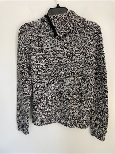 Chaps Damen Größe Petite Medium melierter Pullover geteilter Kragen - Bild 3 von 3