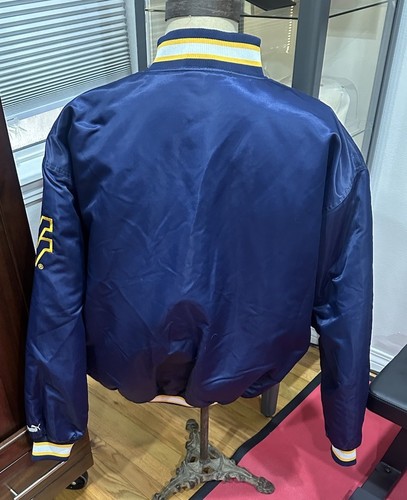 Vintage Puma West Virginia Mountaineers NCAA Lined Satin Bomber Jacket Mens 2XL - Picture 8 of 9