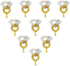 10Pcs Mini Diamond Ring Balloons for Engagement and Anniversary Wedding Party Su