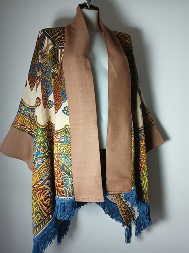  NEW RARE HANDMADE FRENCH BROCADE KIMONO JACKET ONE SIZE LUXURY - Picture 13 of 13