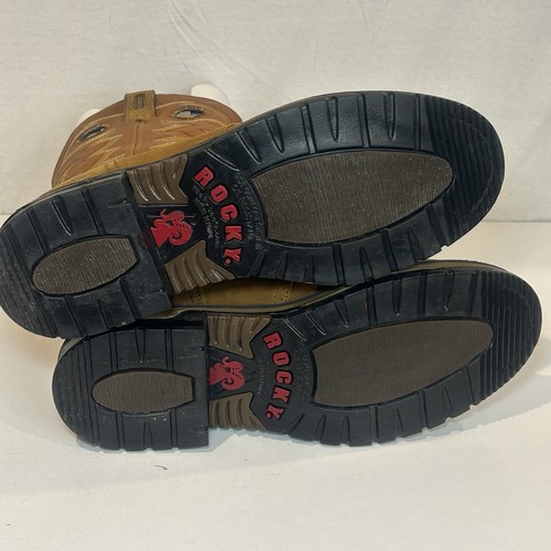 ROCKY ORIGINAL RIDE BRANSON SELLA ROPER STIVALI WESTERN uomo 2775 uomo taglia 11W - Foto 5 di 8