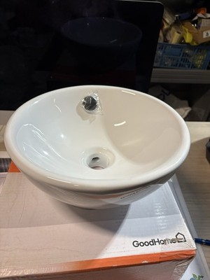 goodhome Keramik Aufsatzwaschbecken 30 cm