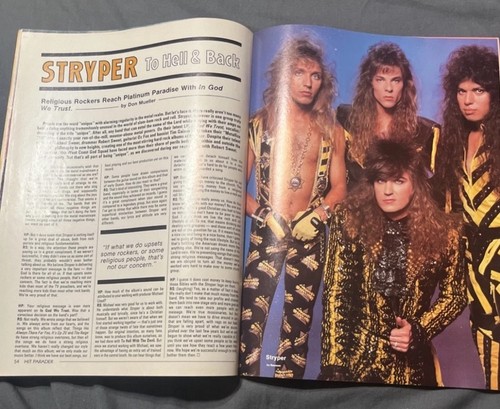 Hit Parader Magazine December 1988 Metallica Aerosmith Centerfold FREE SHIPPING - Picture 6 of 16