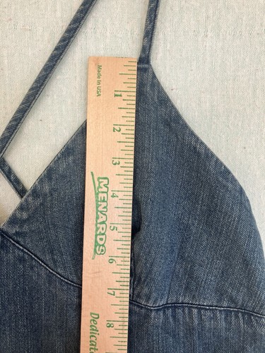 VTG ROUTE 66 Denim Dress Women’s Size 12 100% Cotton Blue Casual Western Style - Picture 4 of 7