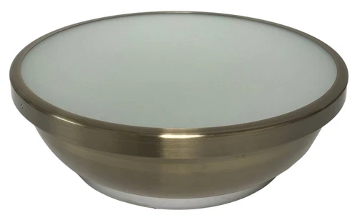 Golden Lighting 3602-14 CH-AB Flush Mount Ceiling Light - Chrome/Aged Brass - Picture 1 of 1