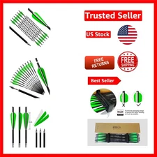 Set of 12 Durable 20 Inch Crossbow Arrows with Moon Nocks - Archery Excellence