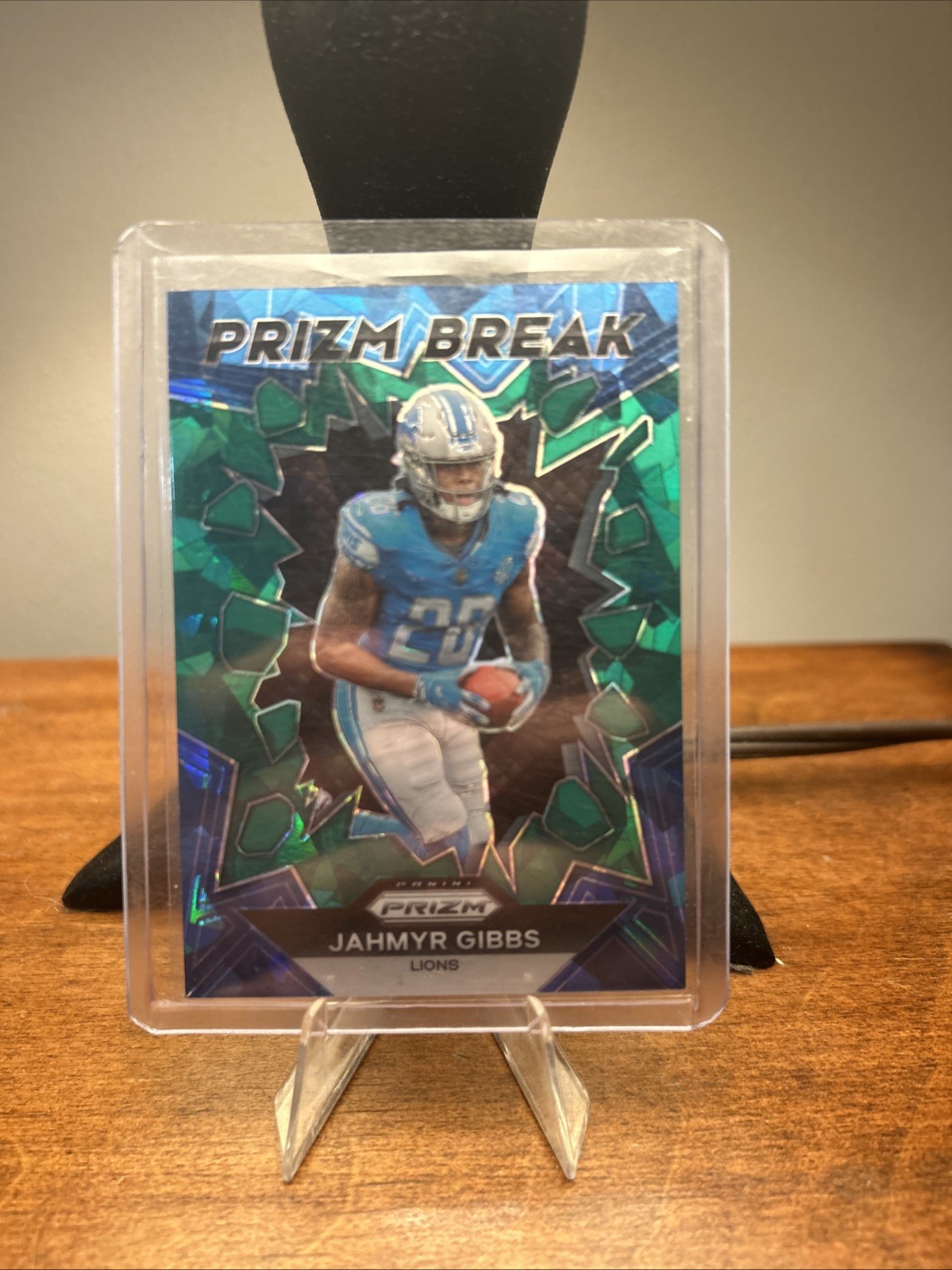 2023 Prizm Football Jahmyr Gibbs Prizm Break Green Ice #PB-5 (RC)