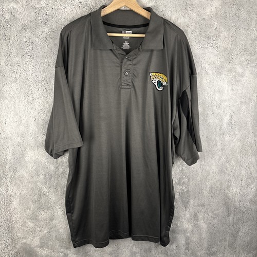 NFL Team Apparel TX3 Cool Jacksonville Jaguars Polo Grau Schwarz Größe 3XLT