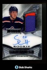 2022 UPPER DECK PREMIER SIMON HOLMSTROM ACETATE ROOKIE AUTO PATCH MEM RC /249