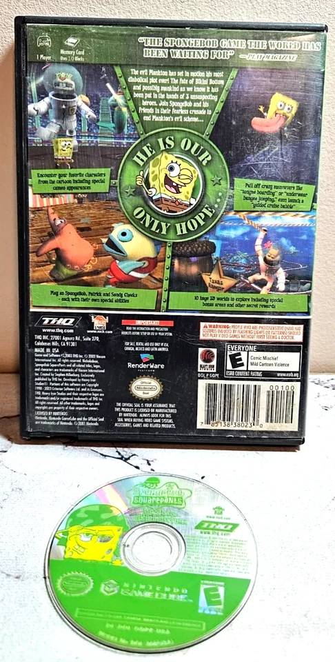 SpongeBob SquarePants: The Battle for Bikini Bottom (GameCube)No Manual - Tested - Image 2 of 4