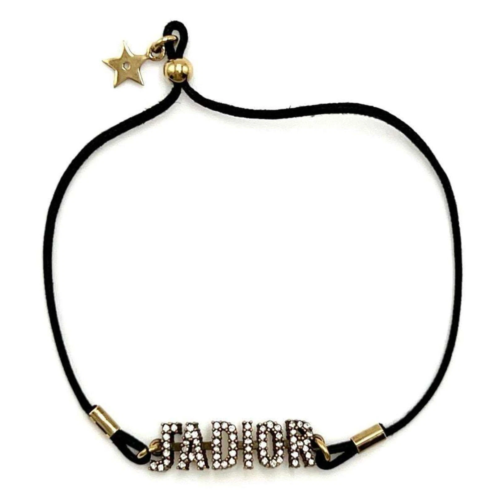 Bracelet synthétique noir Dior J'adior bijou authentique