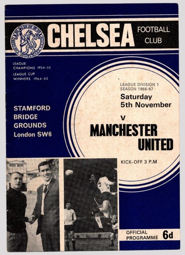 Chelsea v Manchester United 1966-1967 Division One 05/11/1966 - Picture 1 of 2