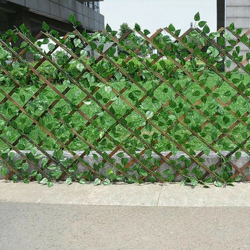 Expanding Spalier Künstliche Blume Gartenwand Blatt Holzzaun Sichtschutz/Schirm - Bild 16 von 19