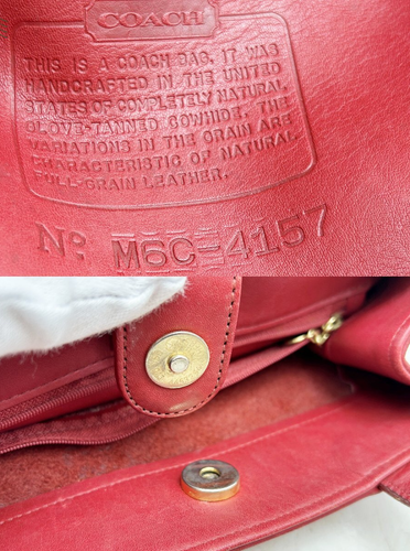 Coach Tasche rot 4157 Vintage Leder Handtasche klassisches Design - Bild 9 von 9