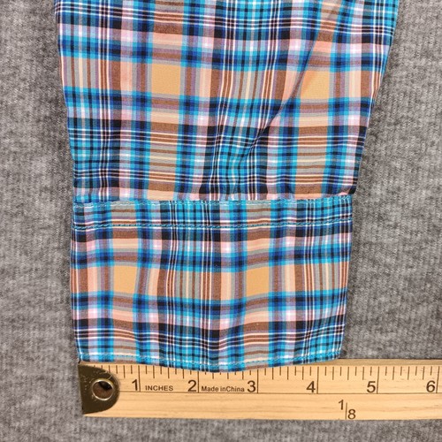 Bugatchi Uomo Shirt Mens XL Plaid Shaped Fit Long Sleeve Dress Button Up - Picture 19 of 20