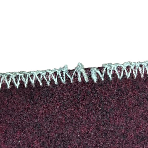 Vintage Pearce Woolrich Wool Blanket Stadium Camp Throw Varsity Maroon Carolina - Picture 9 of 13