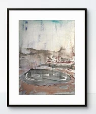 Original Art Rain Puddles 9x12 Impressionism Expressionism Soft Fine Art Decor