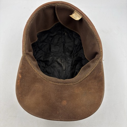 Vintage Brown Expanded Leather Baseball Style Hat Cap Made in U.S.A. X-L Men’s - Picture 8 of 14