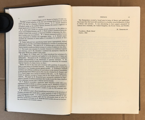 Time Series Analysis - The SIAM Series - M Rosenblatt - Hardback - 1963 1st Ed - Picture 7 of 18