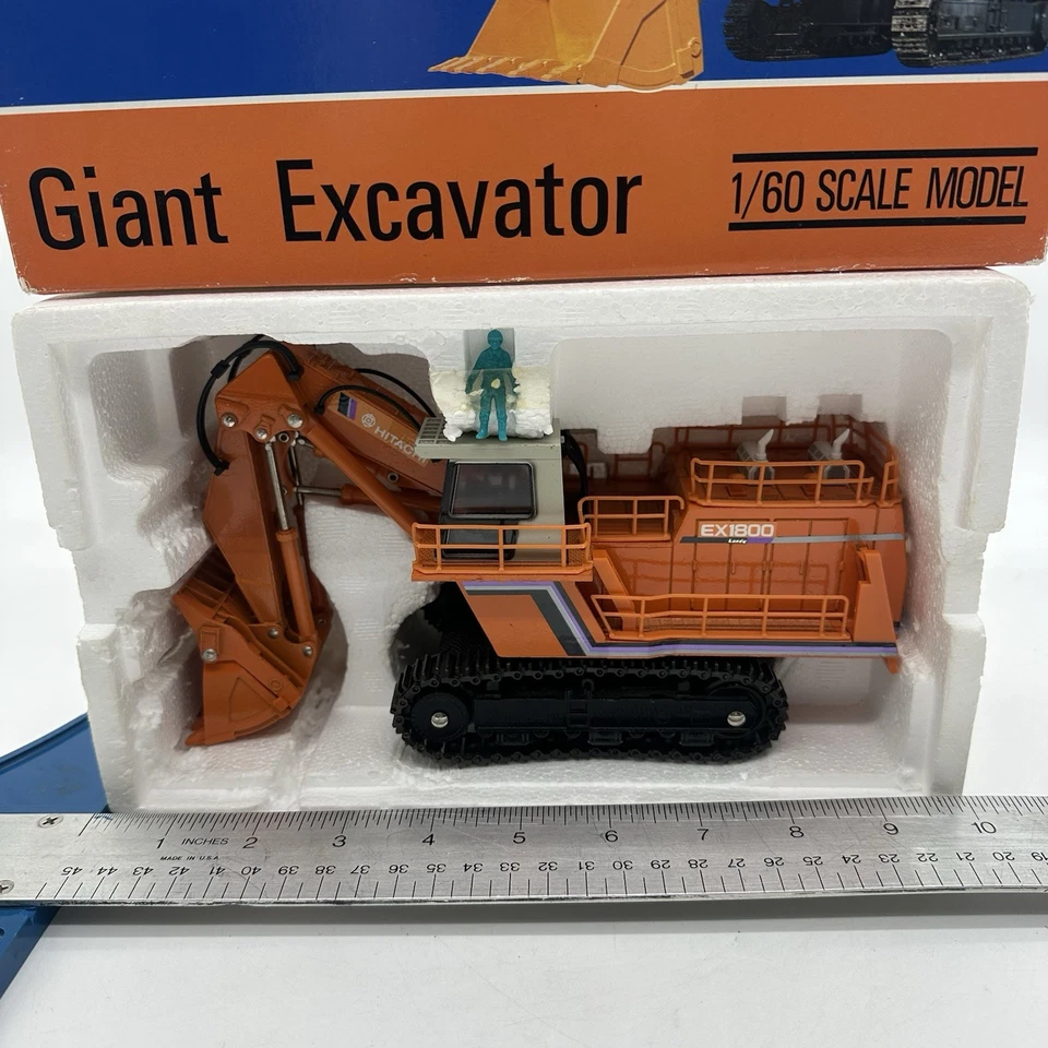Shinsei 620 Hitachi EX1800 Giant Excavator 1:60 Scale Die Cast Metal Collectible - Image 3 of 4